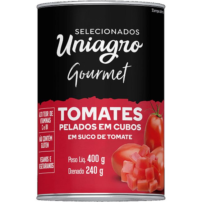 TOMATE PELADO CUBOS UNIAGRO 240GR