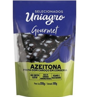 AZEITONA UNIAGRO PRETA SHT 100GR