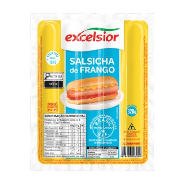 SALSICHA EXCELSIOR FRANGO  320GR
