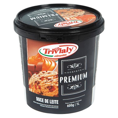 SORVETE TRIVIALY PREMIUM DOCE DE LEITE1L