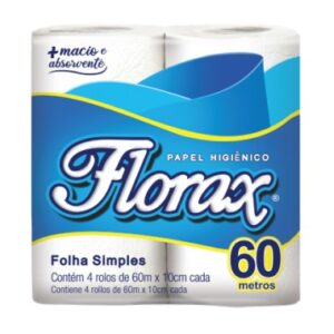 PAPEL HIG FLORAX NEUTRO 60M 4UN