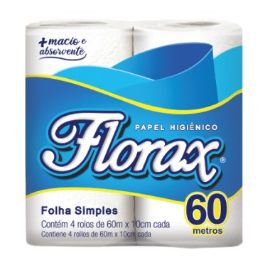 PAPEL HIG FLORAX NEUTRO 60M 4UN