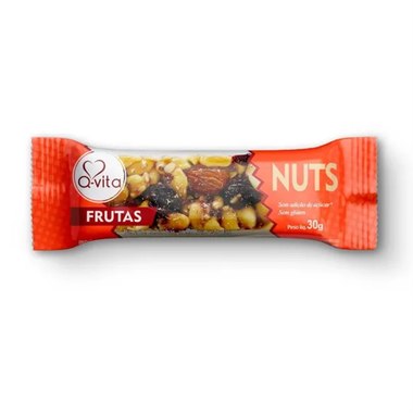 BARRA Q VITA NUTS FRUTAS CHOCOLATE 33GR